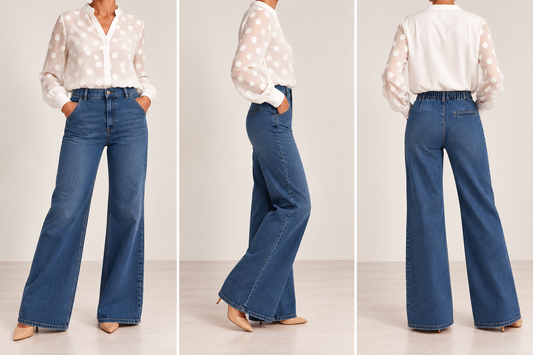 Jeans Palazzo con elastico