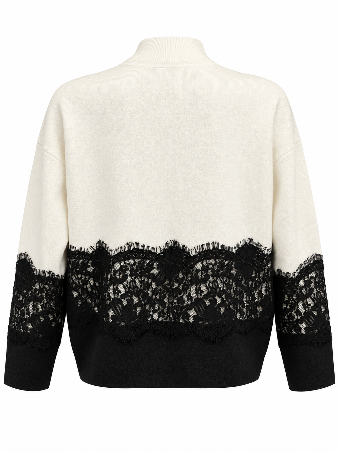 Maglia bicolore con pizzo