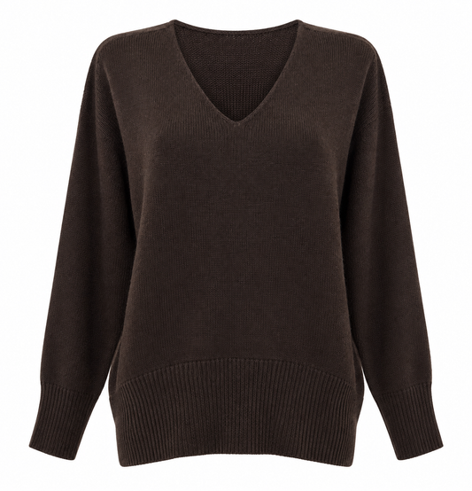 Maglioncino in lana e cashmere scollo a V
