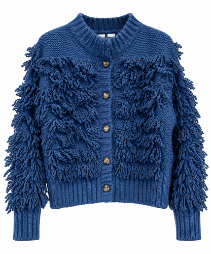 Cardigan Bomber frangiato
