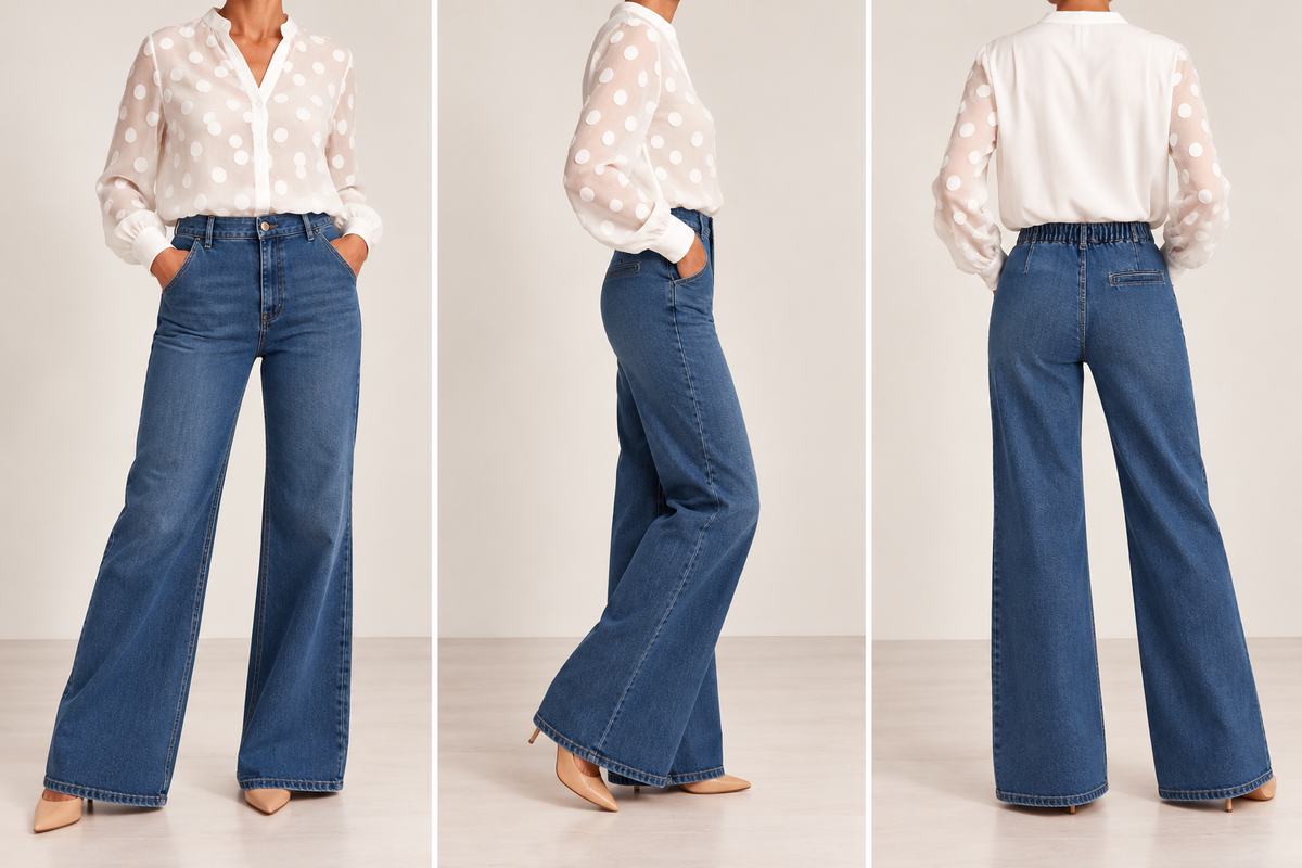 Jeans Palazzo con elastico